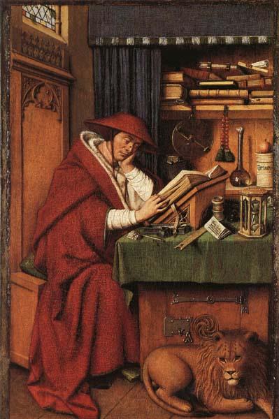 Jan Van Eyck Hl.Hieronymus Spain oil painting art